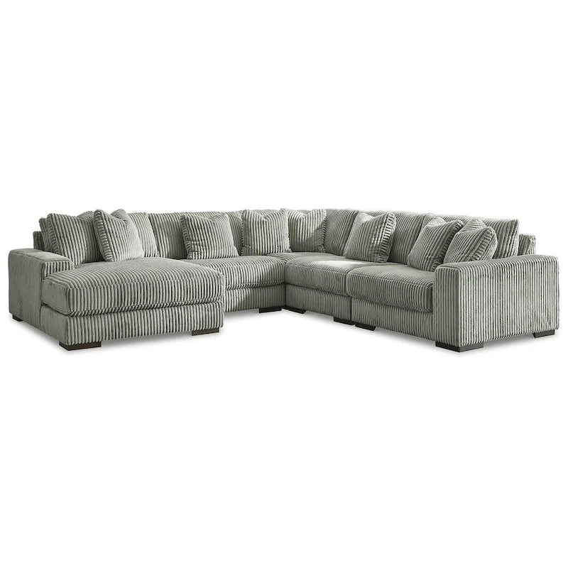 Canapé d'angle 5 places avec méridienne - 133L x 133P x 38H