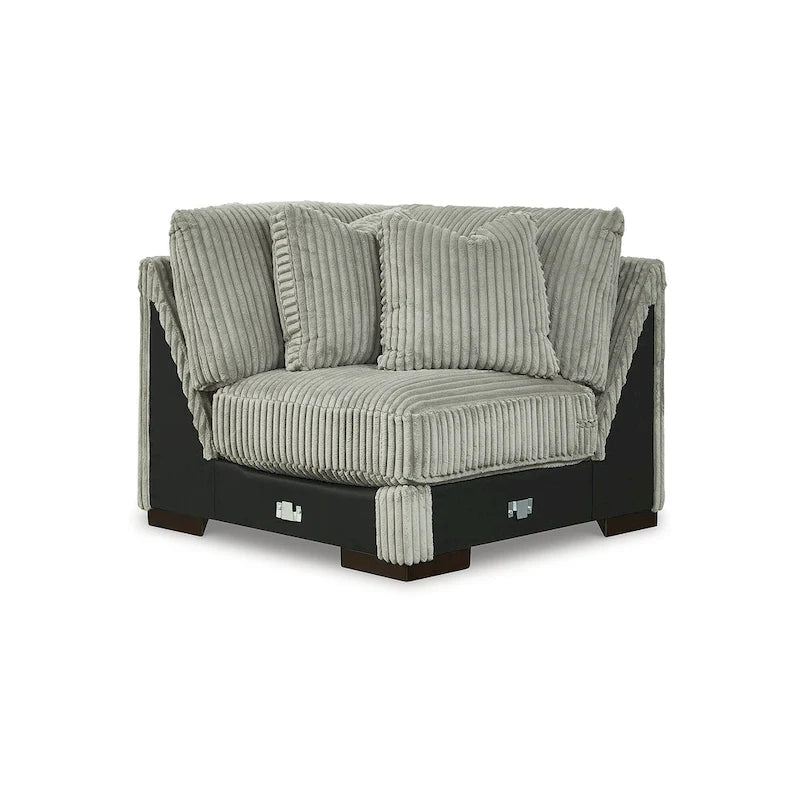 Canapé d'angle 5 places avec méridienne - 133L x 133P x 38H
