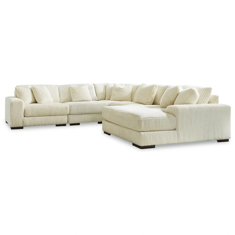 Canapé d'angle 5 places avec méridienne - 133L x 133P x 38H