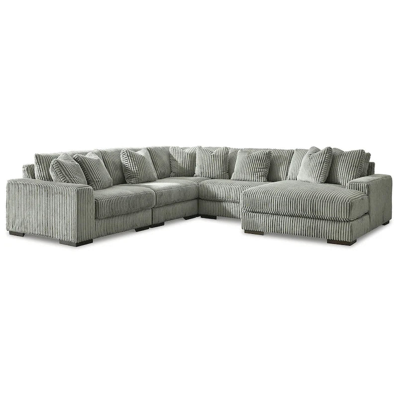 Canapé d'angle 5 places avec méridienne - 133L x 133P x 38H