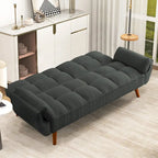 Canapé-Lit Futon 75.39 POUCES, Canapé-Lit Convertible Rembourré avec Dossier Inclinable Tufté et Divisé