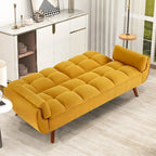 Canapé-Lit Futon 75.39 POUCES, Canapé-Lit Convertible Rembourré avec Dossier Inclinable Tufté et Divisé