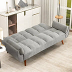 Canapé-Lit Futon 75.39 POUCES, Canapé-Lit Convertible Rembourré avec Dossier Inclinable Tufté et Divisé
