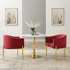 Fauteuils d'appoint capitonnés en velours de performance Savour – Paquet de 2