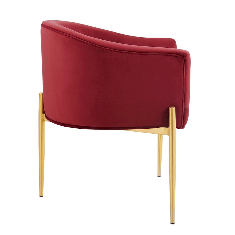 Fauteuils d'appoint capitonnés en velours de performance Savour – Paquet de 2
