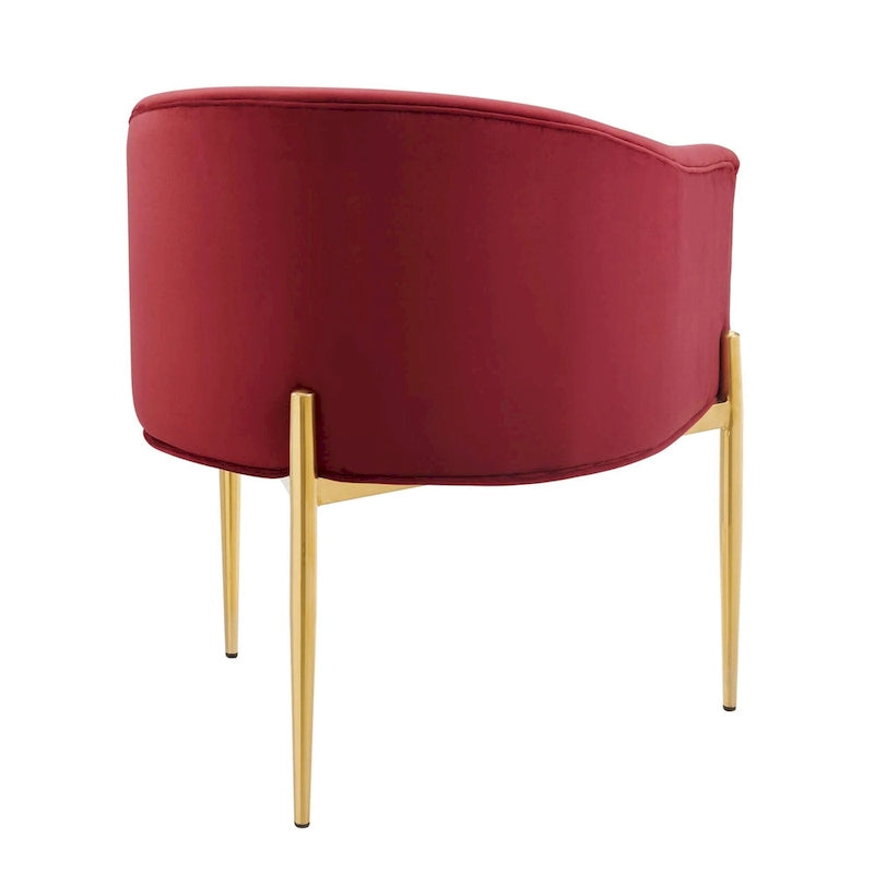 Fauteuils d'appoint capitonnés en velours de performance Savour – Paquet de 2