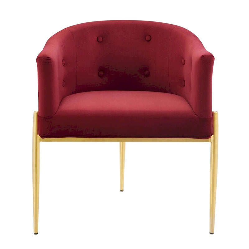 Fauteuils d'appoint capitonnés en velours de performance Savour – Paquet de 2