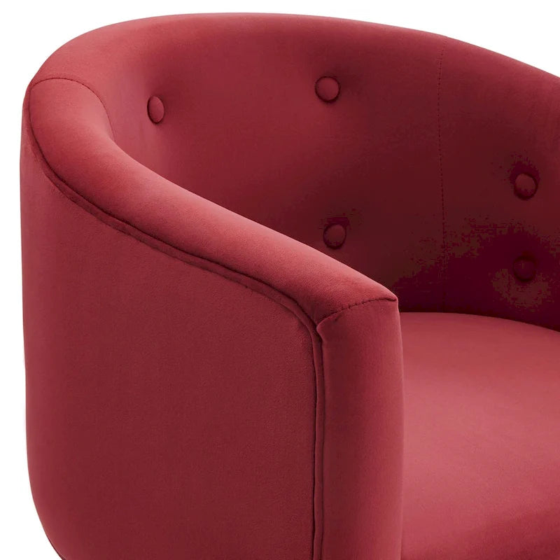 Fauteuils d'appoint capitonnés en velours de performance Savour – Paquet de 2