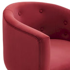 Fauteuils d'appoint capitonnés en velours de performance Savour – Paquet de 2
