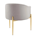 Fauteuils d'appoint capitonnés en velours de performance Savour – Paquet de 2