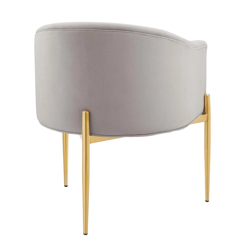 Fauteuils d'appoint capitonnés en velours de performance Savour – Paquet de 2