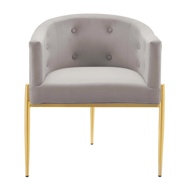 Fauteuils d'appoint capitonnés en velours de performance Savour – Paquet de 2