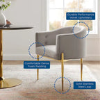 Fauteuils d'appoint capitonnés en velours de performance Savour – Paquet de 2