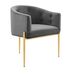 Fauteuils d'appoint capitonnés en velours de performance Savour – Paquet de 2