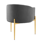 Fauteuils d'appoint capitonnés en velours de performance Savour – Paquet de 2