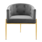 Fauteuils d'appoint capitonnés en velours de performance Savour – Paquet de 2