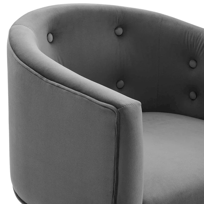 Fauteuils d'appoint capitonnés en velours de performance Savour – Paquet de 2