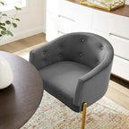 Fauteuils d'appoint capitonnés en velours de performance Savour – Paquet de 2