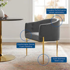 Fauteuils d'appoint capitonnés en velours de performance Savour – Paquet de 2