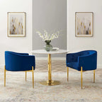 Fauteuils d'appoint capitonnés en velours de performance Savour – Paquet de 2