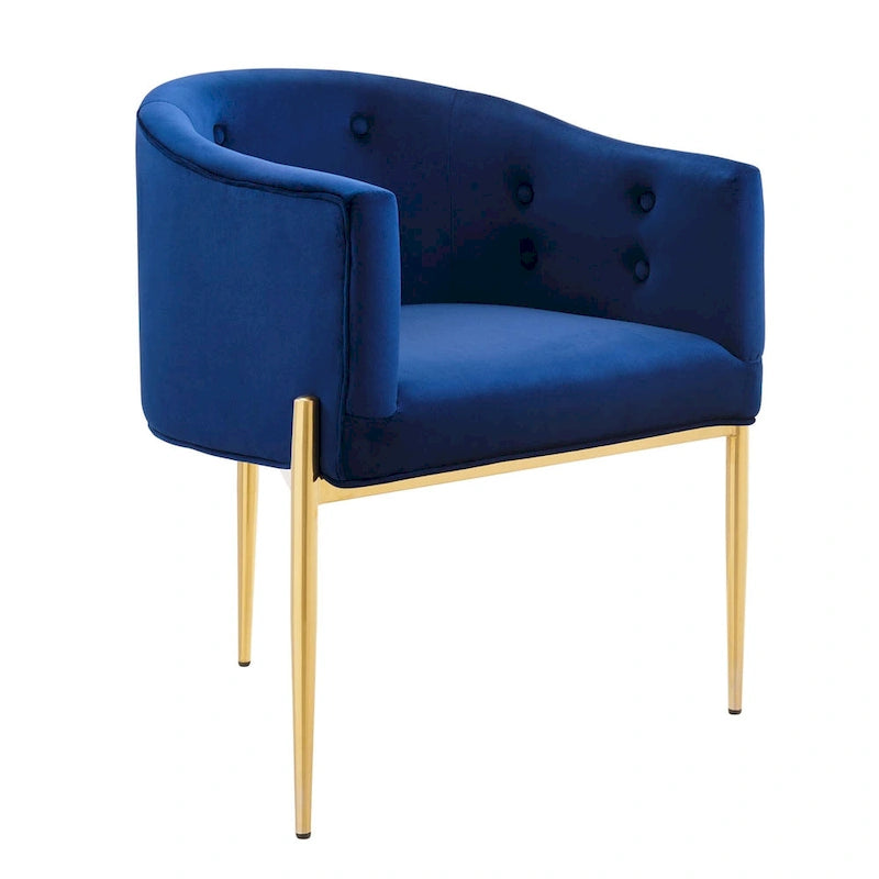 Fauteuils d'appoint capitonnés en velours de performance Savour – Paquet de 2