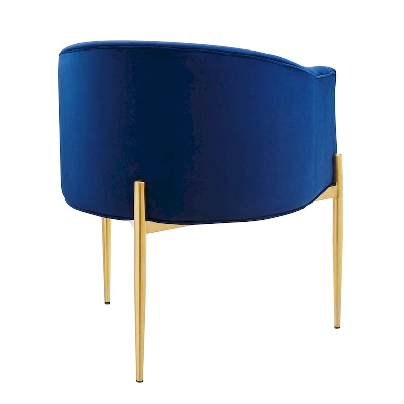 Fauteuils d'appoint capitonnés en velours de performance Savour – Paquet de 2