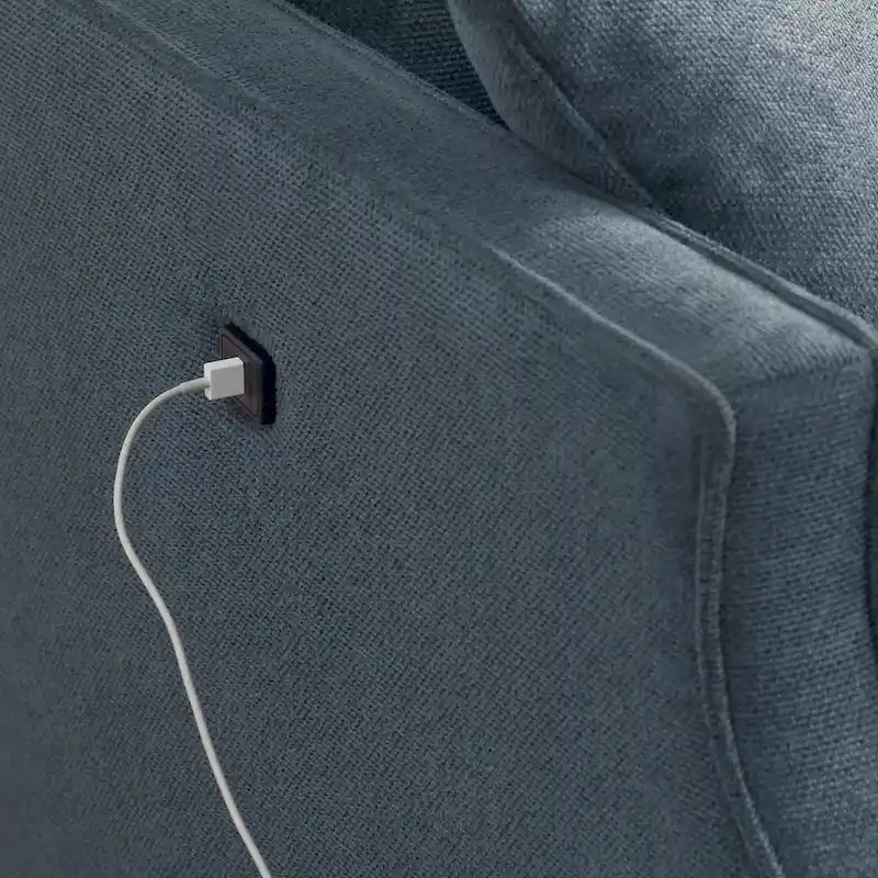 Causeuse en tissu imperméable, chargement USB