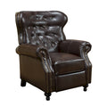 Fauteuil inclinable capitonné contemporain avec garniture cloutée