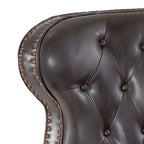 Fauteuil inclinable capitonné contemporain avec garniture cloutée