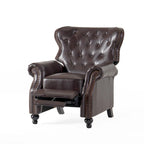Fauteuil inclinable capitonné contemporain avec garniture cloutée