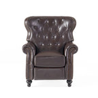 Fauteuil inclinable capitonné contemporain avec garniture cloutée