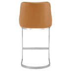 Tabouret de bar en velours/simili cuir, tabourets de comptoir (lot de 3) - 48 L x 52 P x 93 H cm