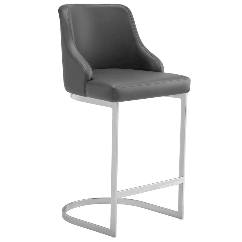 Tabouret de bar en velours/simili cuir, tabourets de comptoir (lot de 3) - 48 L x 52 P x 93 H cm