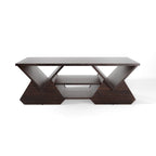 Table basse à café moderne Espresso 4 étagères de 47 pouces