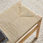 Banc en bois massif avec corde tressée