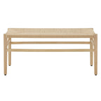 Banc en bois massif avec corde tressée