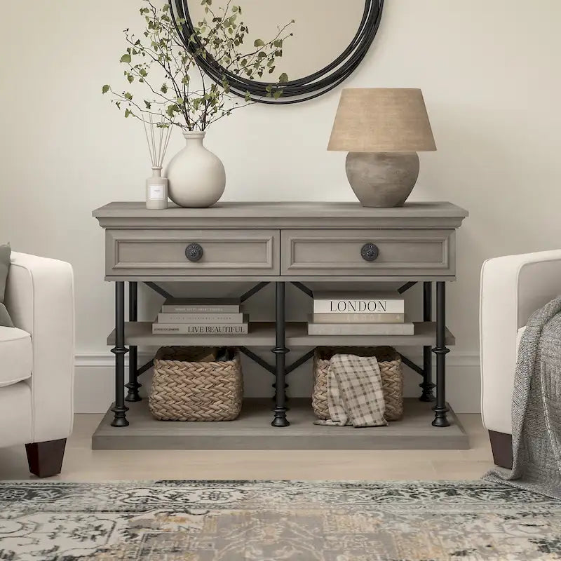 Console design avec étagères