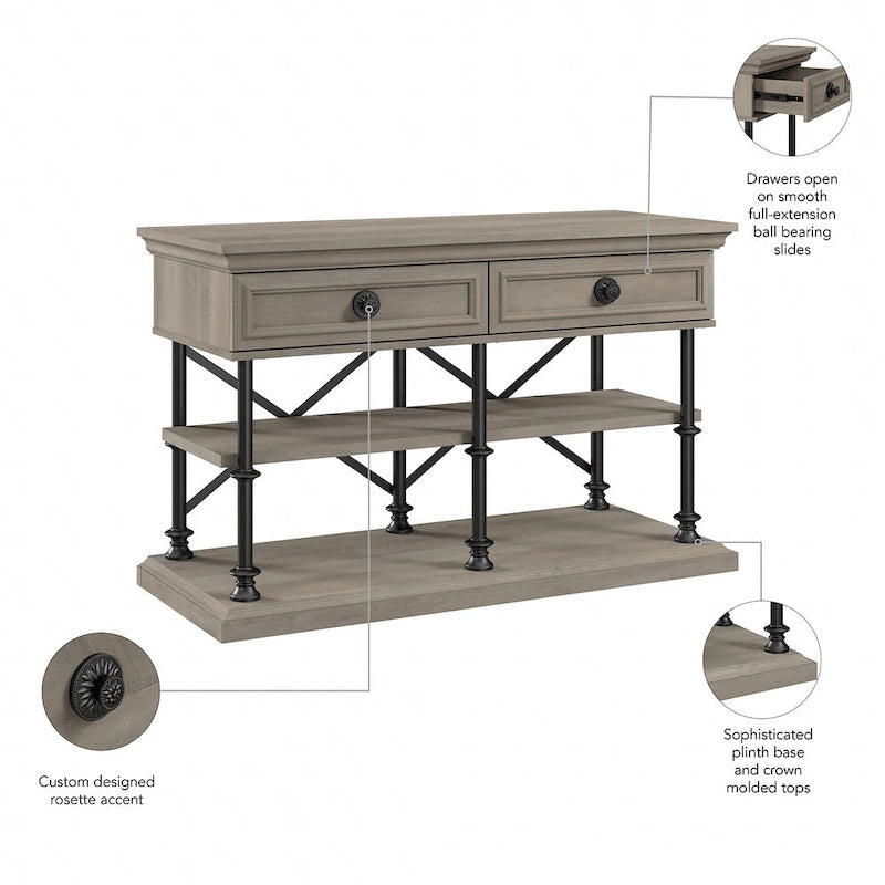 Console design avec étagères