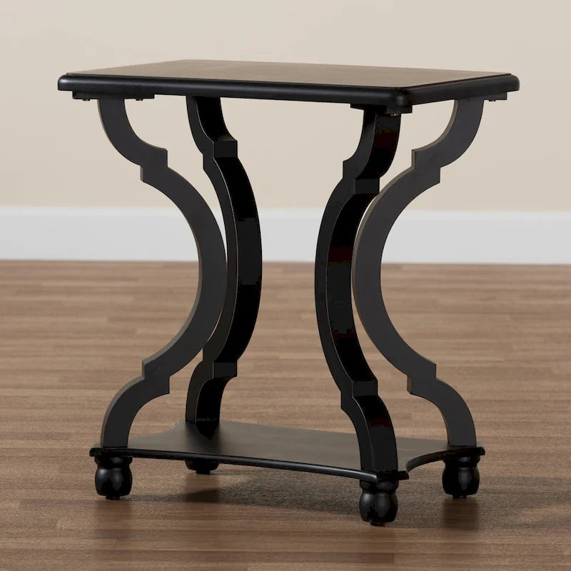 Table d'appoint en bois classique et traditionnelle