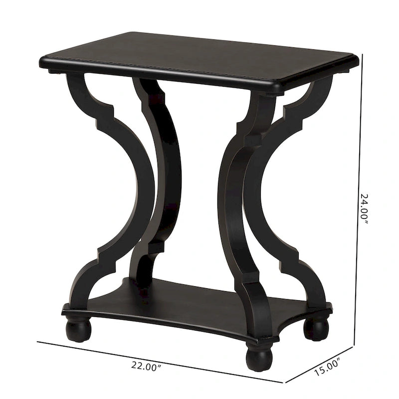 Table d'appoint en bois classique et traditionnelle