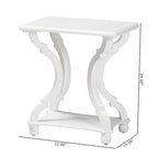Table d'appoint en bois classique et traditionnelle
