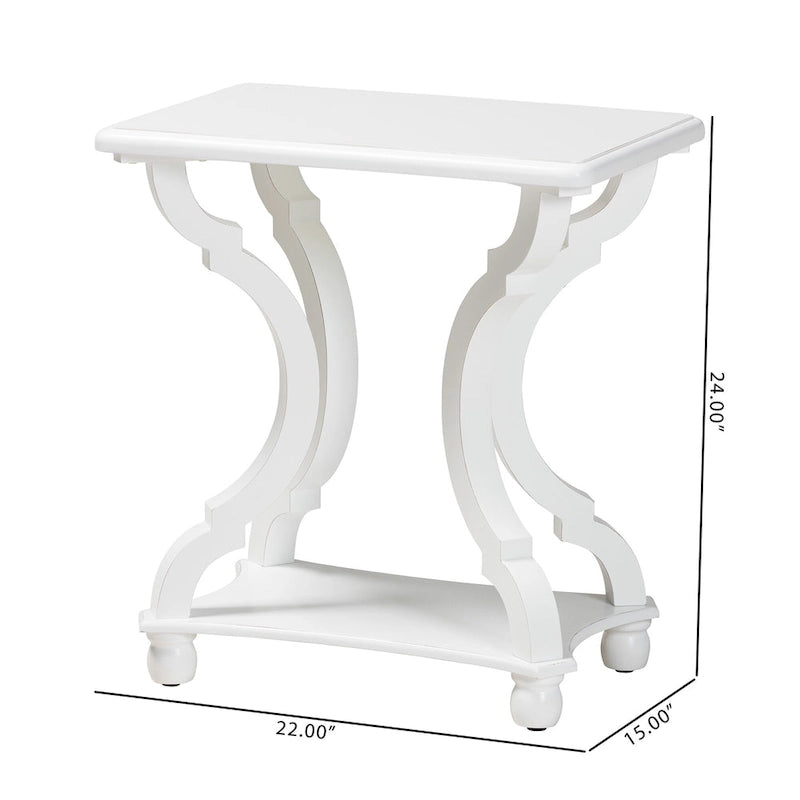Table d'appoint en bois classique et traditionnelle