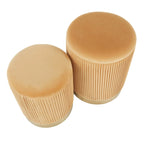 Poufs gigognes plissés contemporains, lot de 2