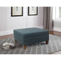Pouf de rangement de luxe carré de 32 pouces