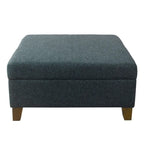 Pouf de rangement de luxe carré de 32 pouces