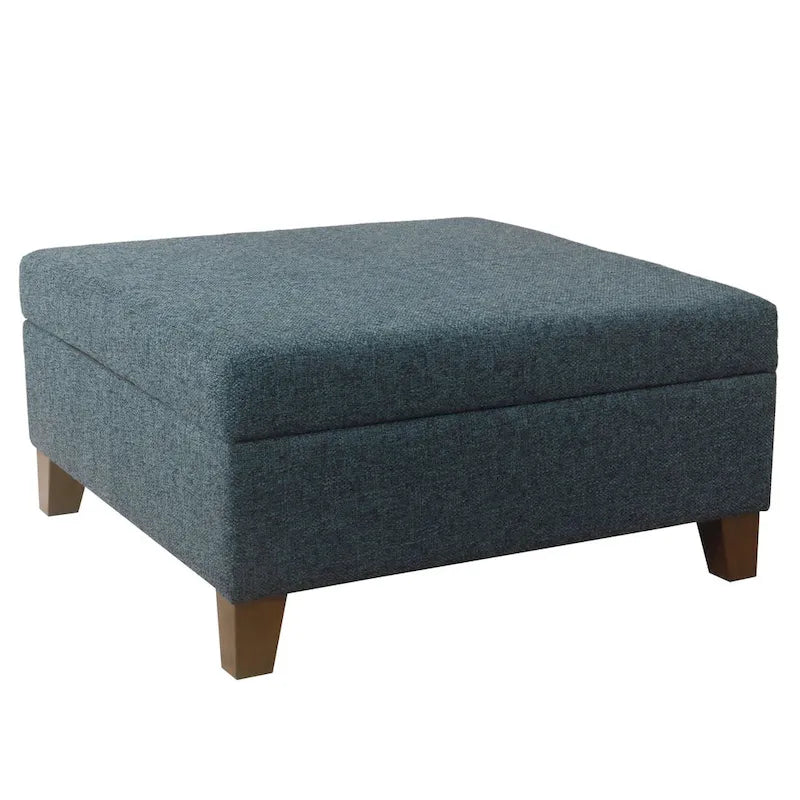 Pouf de rangement de luxe carré de 32 pouces