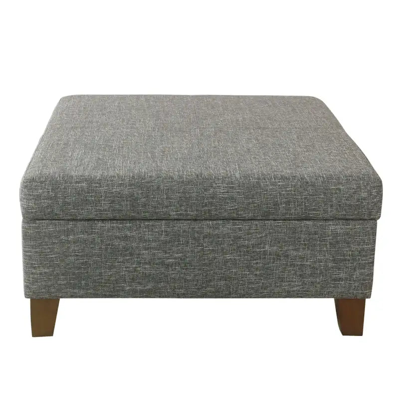 Pouf de rangement de luxe carré de 32 pouces