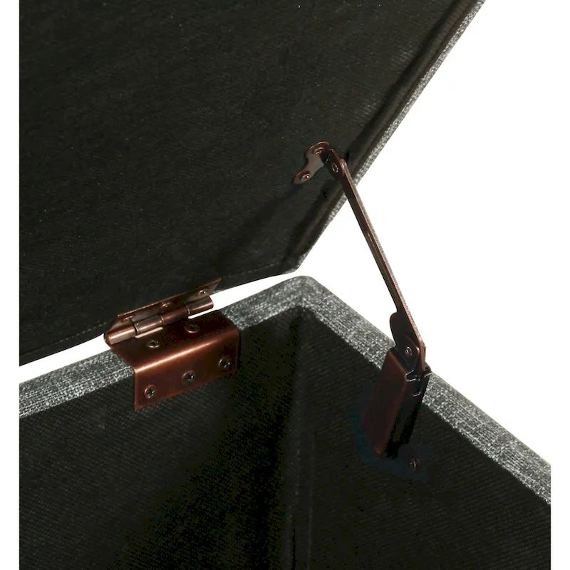 Pouf de rangement de luxe carré de 32 pouces