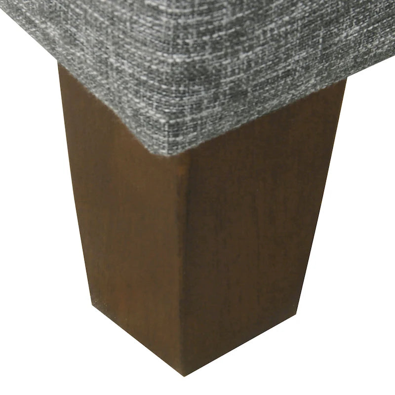 Pouf de rangement de luxe carré de 32 pouces