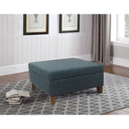 Pouf de rangement de luxe carré de 32 pouces